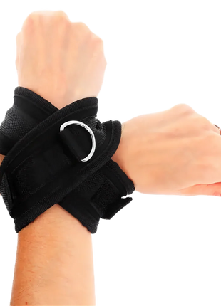 KINK – Kreuzmanschetten Schwarz 34 x 5,5 cm - Manschetten