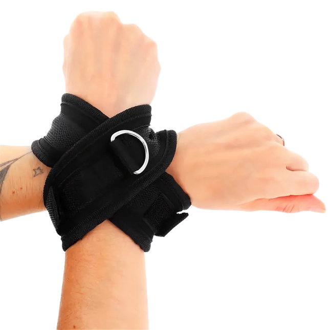 KINK – Kreuzmanschetten Schwarz 34 x 5,5 cm - Manschetten