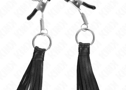 KINK - KUNSTLEDER QUASTEN NIPPELKLEMMEN 6 CM