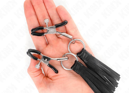 KINK - KUNSTLEDER QUASTEN NIPPELKLEMMEN 6 CM