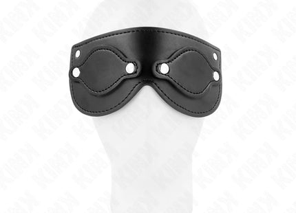 KINK - KUNSTLEDERMASKE MIT ABNEHMBAREN AUGENABDECKUNGEN 22 x 9 CM