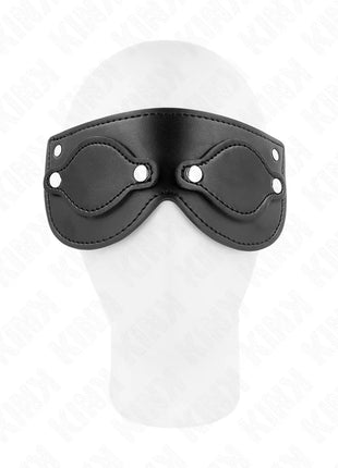 KINK - KUNSTLEDERMASKE MIT ABNEHMBAREN AUGENABDECKUNGEN 22 x 9 CM