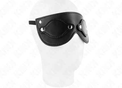 KINK - KUNSTLEDERMASKE MIT ABNEHMBAREN AUGENABDECKUNGEN 22 x 9 CM