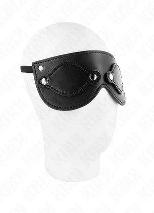 KINK - KUNSTLEDERMASKE MIT ABNEHMBAREN AUGENABDECKUNGEN 22 x 9 CM