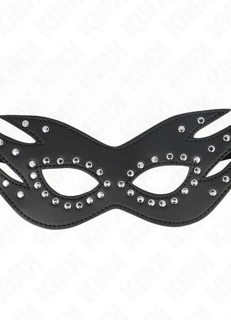 KINK - KUNSTLEDERMASKE MIT NIETEN MODELL 3 26 x 9,5 CM