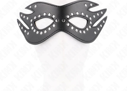 KINK - KUNSTLEDERMASKE MIT NIETEN MODELL 3 26 x 9,5 CM