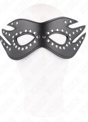 KINK - KUNSTLEDERMASKE MIT NIETEN MODELL 3 26 x 9,5 CM