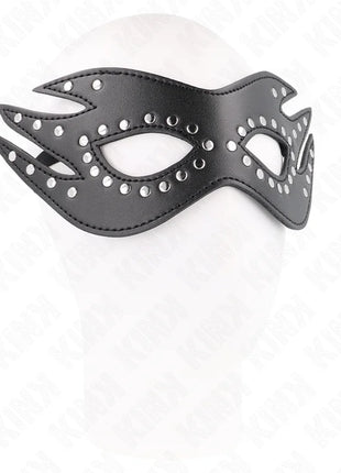 KINK - KUNSTLEDERMASKE MIT NIETEN MODELL 3 26 x 9,5 CM