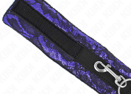 KINK - KURZE HALSKETTE AUS SAMTSPITZE MIT GÜRTEL 105 CM MIT NYLONBESATZ 44 X 5,5 CM