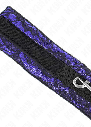 KINK - KURZE HALSKETTE AUS SAMTSPITZE MIT GÜRTEL 105 CM MIT NYLONBESATZ 44 X 5,5 CM