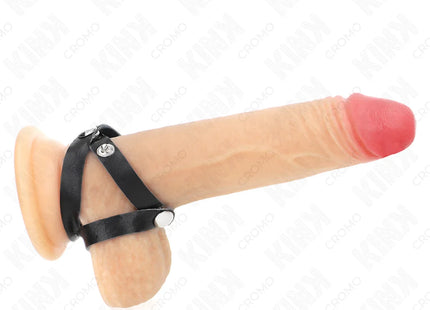 KINK - LEDER PENISRING MIT DRUCKVERSCHLUSS 39 X 1 CM