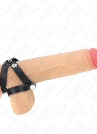 KINK - LEDER PENISRING MIT DRUCKVERSCHLUSS 39 X 1 CM