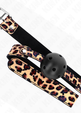 KINK - LEOPARD ATMUNGSAKTIVER BALL 4,5 CM GAG 65 x 2,5 CM