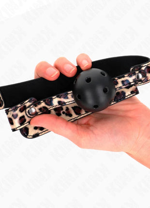KINK - LEOPARD ATMUNGSAKTIVER BALL 4,5 CM GAG 65 x 2,5 CM