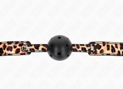 KINK - LEOPARD ATMUNGSAKTIVER BALL 4,5 CM GAG 65 x 2,5 CM