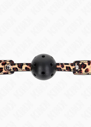 KINK - LEOPARD ATMUNGSAKTIVER BALL 4,5 CM GAG 65 x 2,5 CM