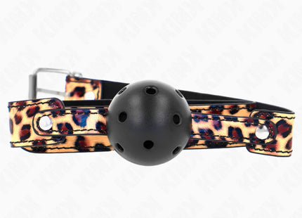 KINK - LEOPARD ATMUNGSAKTIVER BALL 4,5 CM GAG 65 x 2,5 CM