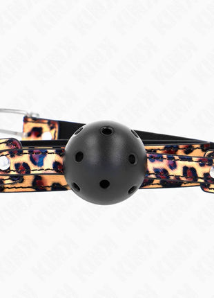 KINK - LEOPARD ATMUNGSAKTIVER BALL 4,5 CM GAG 65 x 2,5 CM
