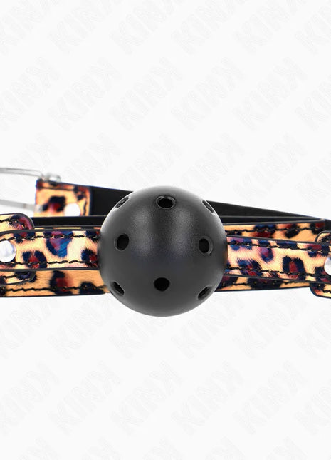 KINK - LEOPARD ATMUNGSAKTIVER BALL 4,5 CM GAG 65 x 2,5 CM