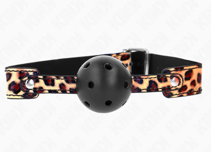 KINK - LEOPARD ATMUNGSAKTIVER BALL 4,5 CM GAG 65 x 2,5 CM