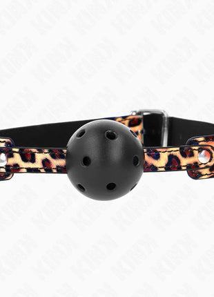 KINK - LEOPARD ATMUNGSAKTIVER BALL 4,5 CM GAG 65 x 2,5 CM