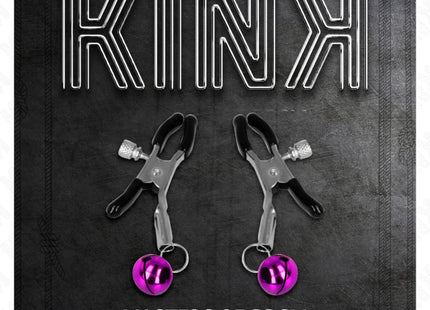 KINK - LILA NIPPELKLEMME MIT EINZELNEN GLOCKEN 6 CM
