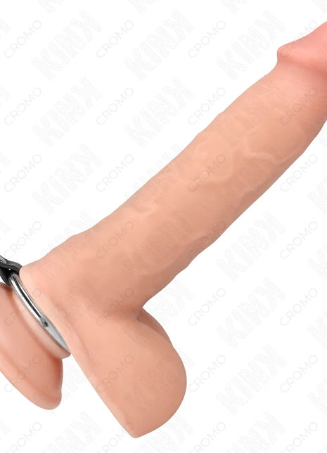 KINK - METALL-PENISRING MIT KETTE UND VERSTELLBAREN BRUSTKLAMMERN