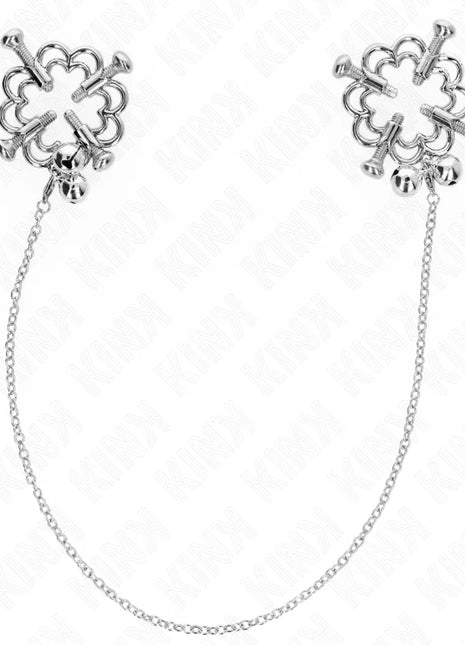 KINK - METALLISCHE BLUMEN-NIPPELKLAMMERN MIT KETTE