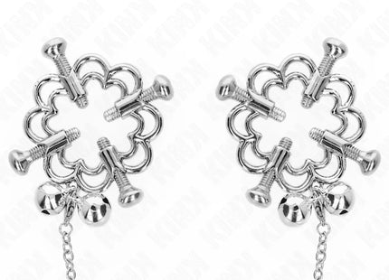 KINK - METALLISCHE BLUMEN-NIPPELKLAMMERN MIT KETTE