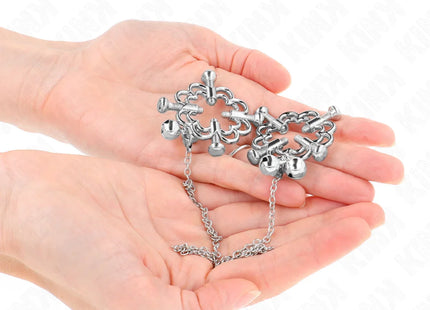 KINK - METALLISCHE BLUMEN-NIPPELKLAMMERN MIT KETTE