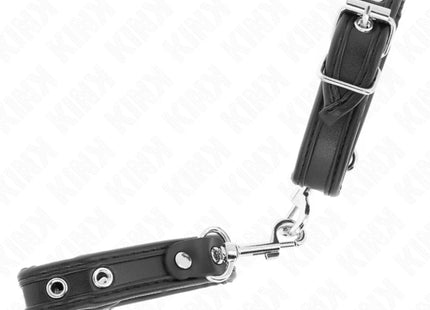 KINK - MINI-ARMBÄNDER SCHWARZ MIT NIETEN VERSTELLBAR 16-22 CM X 2 CM