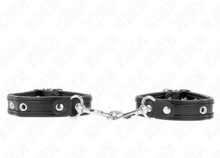 KINK - MINI-ARMBÄNDER SCHWARZ MIT NIETEN VERSTELLBAR 16-22 CM X 2 CM