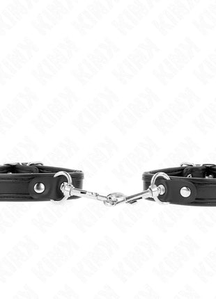 KINK - MINI-ARMBÄNDER SCHWARZ MIT NIETEN VERSTELLBAR 16-22 CM X 2 CM