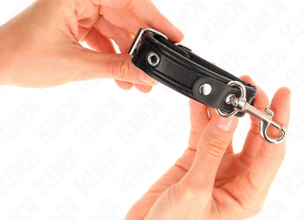 KINK - MINI-ARMBÄNDER SCHWARZ MIT NIETEN VERSTELLBAR 16-22 CM X 2 CM