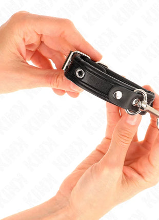 KINK - MINI-ARMBÄNDER SCHWARZ MIT NIETEN VERSTELLBAR 16-22 CM X 2 CM