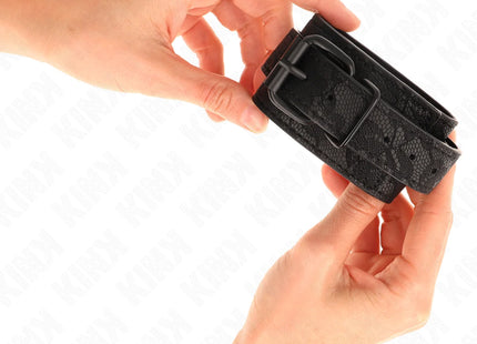 KINK - MIT DUNKLER SPITZE ÜBERZOGENE HANDGELENKMANSCHETTEN VERSTELLBAR SCHWARZ 19-26 CM