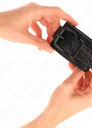 KINK - MIT DUNKLER SPITZE ÜBERZOGENE HANDGELENKMANSCHETTEN VERSTELLBAR SCHWARZ 19-26 CM