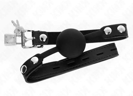 KINK - MODELL 1 SILIKONBALL 4 CM KNEBEL MIT SCHLOSS 60 x 2 CM