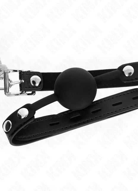 KINK - MODELL 1 SILIKONBALL 4 CM KNEBEL MIT SCHLOSS 60 x 2 CM