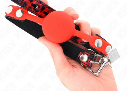 KINK - MODELL 2 SILIKONBALL 4 CM KNEBEL MIT SCHLOSS 60 x 2 CM
