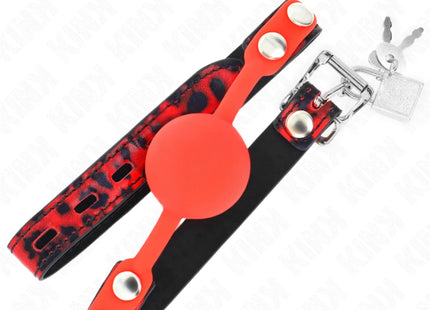 KINK - MODELL 2 SILIKONBALL 4 CM KNEBEL MIT SCHLOSS 60 x 2 CM