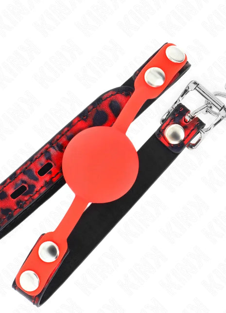KINK - MODELL 2 SILIKONBALL 4 CM KNEBEL MIT SCHLOSS 60 x 2 CM