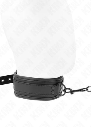KINK - NEOPREN BONDAGE HALSBAND MODELL 1 MIT GÜRTEL 78 CM VERSTELLBAR 37,5 X 49,5 CM