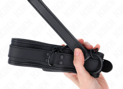 KINK - NEOPREN BONDAGE HALSBAND MODELL 1 MIT GÜRTEL 78 CM VERSTELLBAR 37,5 X 49,5 CM
