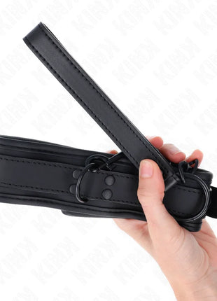 KINK - NEOPREN BONDAGE HALSBAND MODELL 1 MIT GÜRTEL 78 CM VERSTELLBAR 37,5 X 49,5 CM