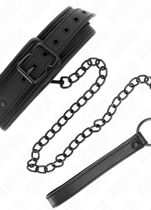 KINK - NEOPREN BONDAGE HALSBAND MODELL 1 MIT GÜRTEL 78 CM VERSTELLBAR 37,5 X 49,5 CM