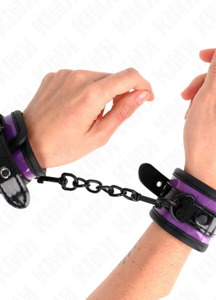 KINK - NEOPREN HANDGELENKFESSELN HELLLILA VERSTELLBAR 21-28 CM X 5 CM