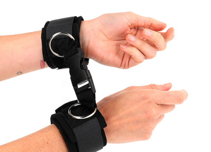 KINK - NEOPREN HANDGELENKFESSELN MIT KLETTVERSCHLUSS SCHWARZ VERSTELLBAR 22-34 CM