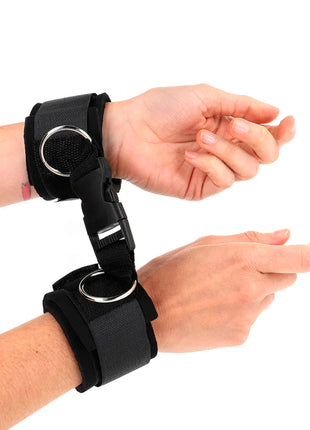 KINK - NEOPREN HANDGELENKFESSELN MIT KLETTVERSCHLUSS SCHWARZ VERSTELLBAR 22-34 CM