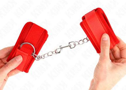 KINK - NEOPREN HANDGELENKFESSELN ROT 42 X 5 CM